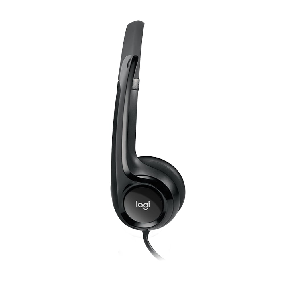 H390 Wired Headset, Stereo Headphones with Noise-Cancelling Microphone, USB, In-Line Controls, Pc/Mac/Laptop - Black