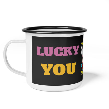 LUCKY YOU Enamel Camp Cup