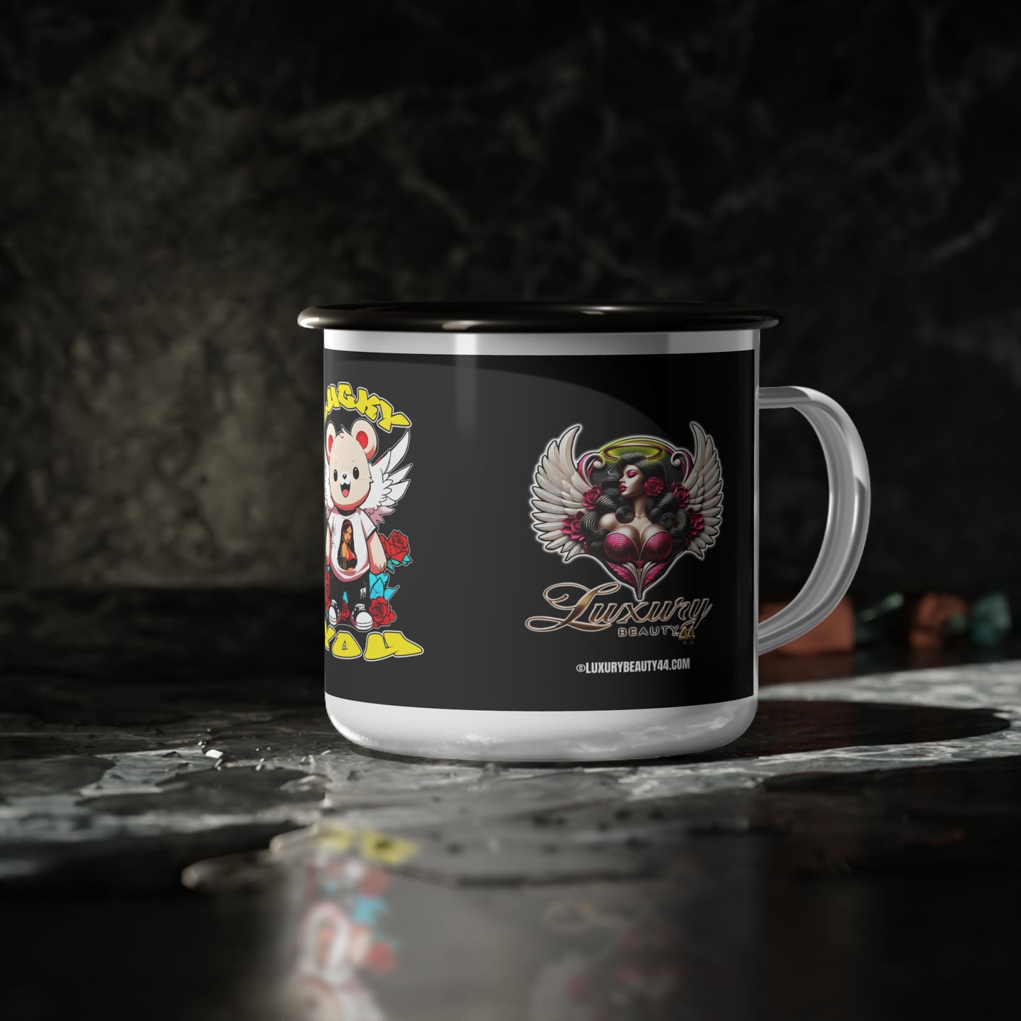 LUCKY YOU Enamel Camp Cup