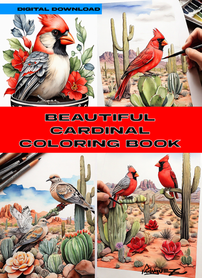 CARDINALS 20 page COLORING BOOK